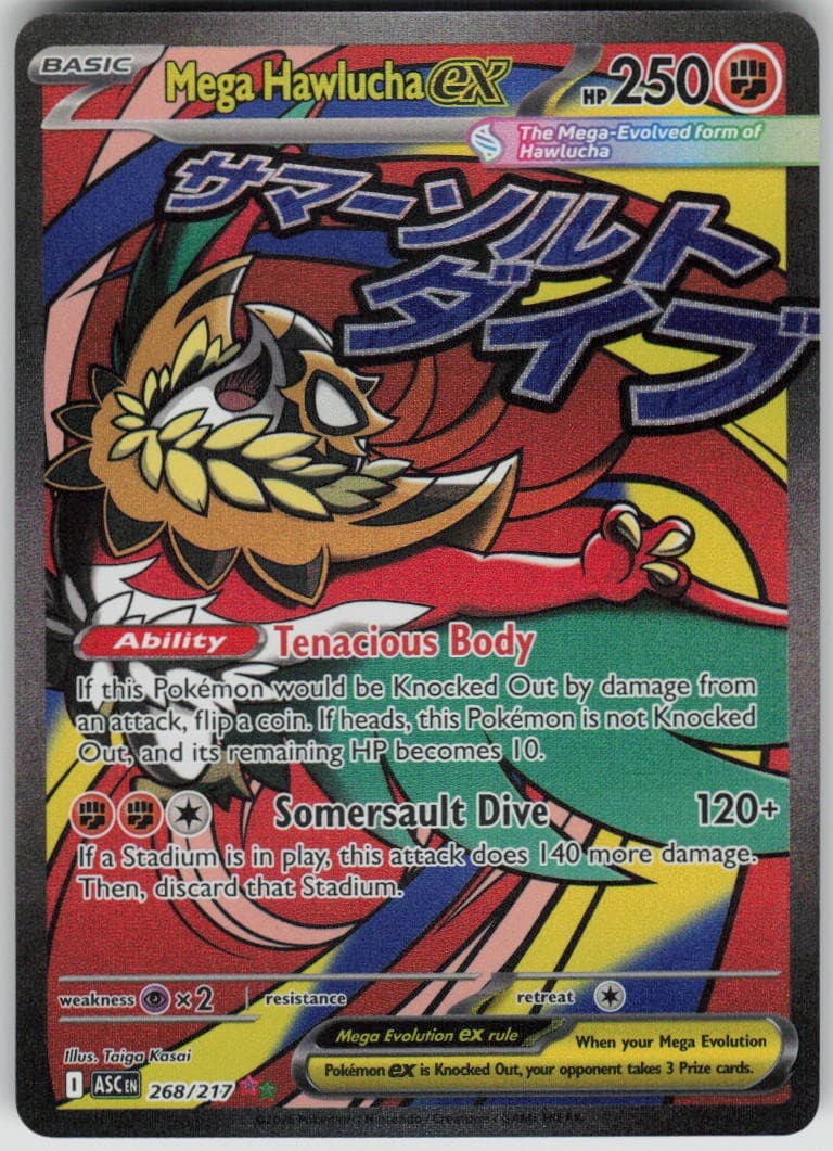 Pokemon Mega Hawlucha ex 268/217 ME: Ascended Heroes Holofoil MAR NM