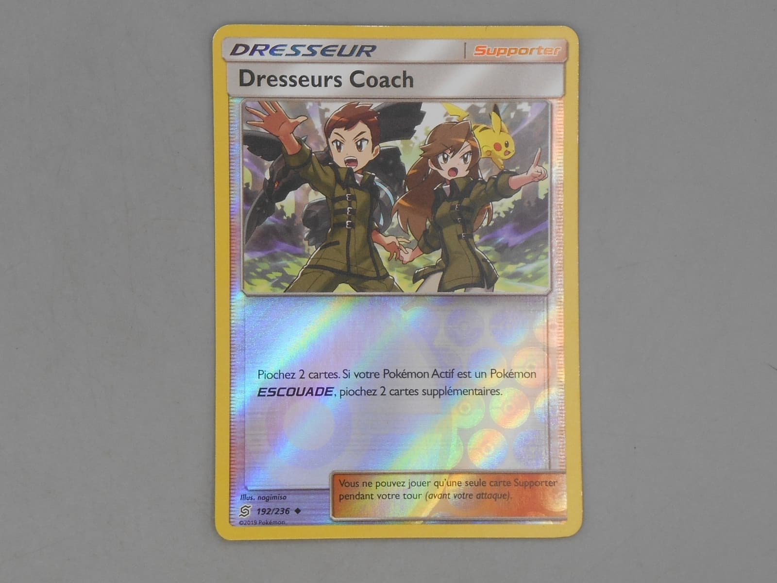 Pokemon Supporter Dresseurs Coach - Rev. - 192/236 Los. 2019