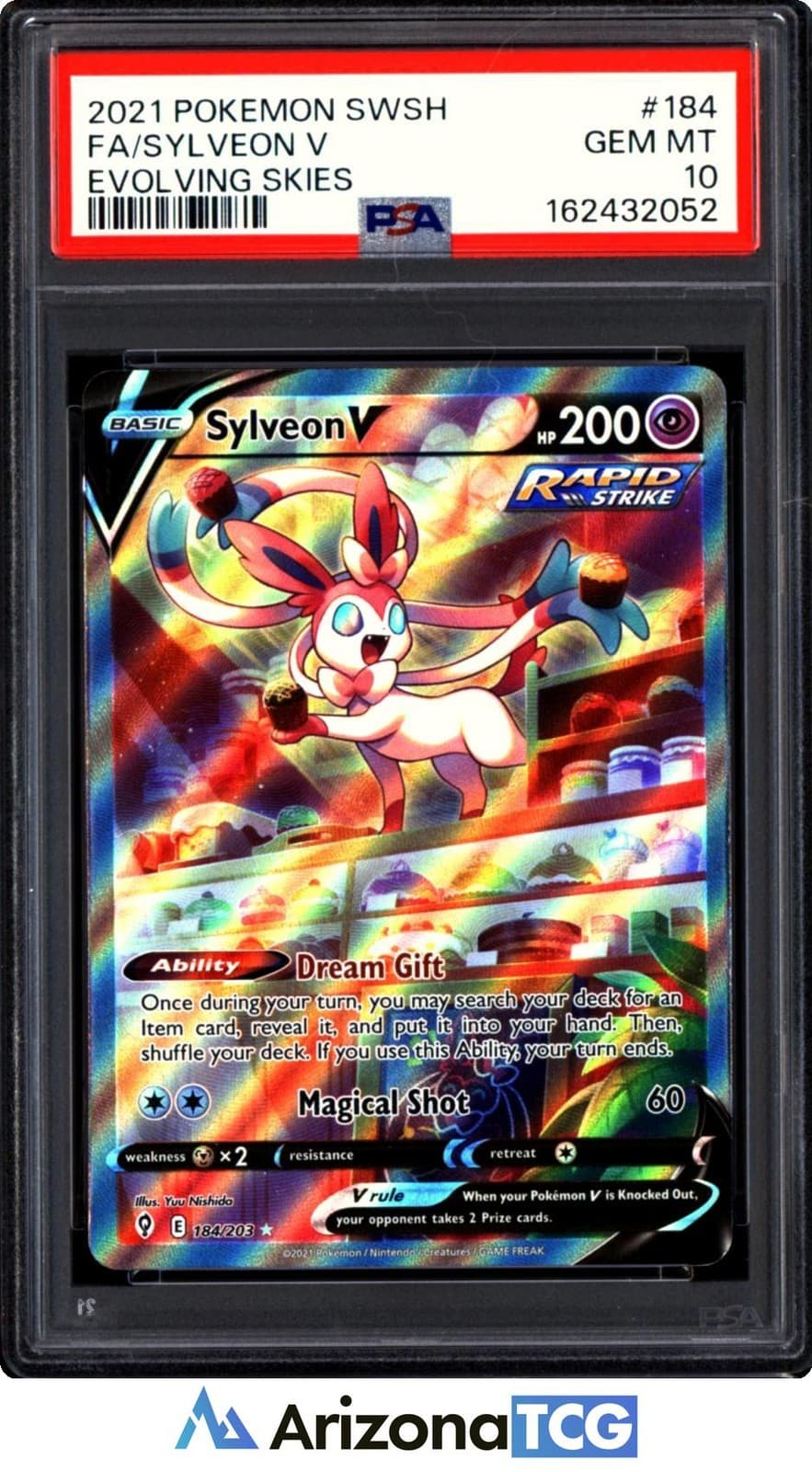 Pokemon 2021 Sylveon V 184/203 Full Art UR Evolving Skies GEM MINT PSA 10
