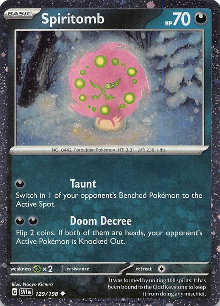 Spiritomb 129/198 Cosmos holo Scarlet & Violet Pokemon Near Mint