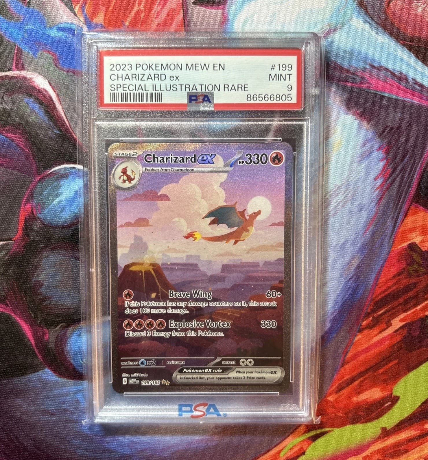Pokemon TCG Charizard ex 199/165 SV 151 SIR Holo English 2023 PSA 9 86566805