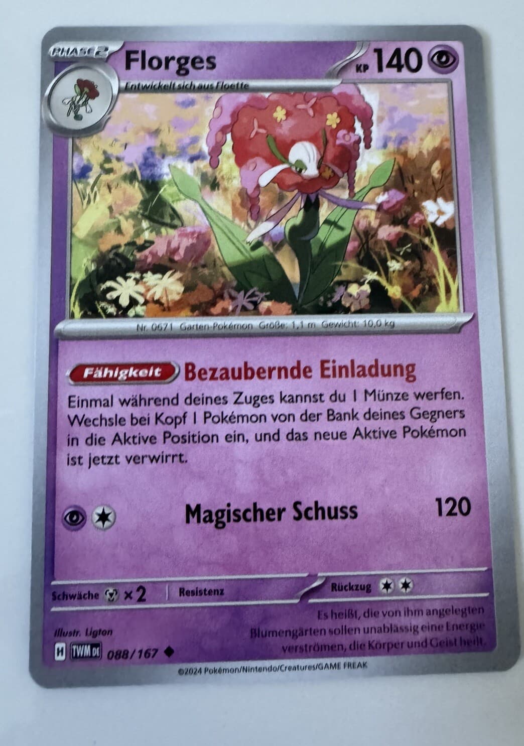 Pokemon Karte Florges Maskerade im Zwielicht 088/167 Deutsch