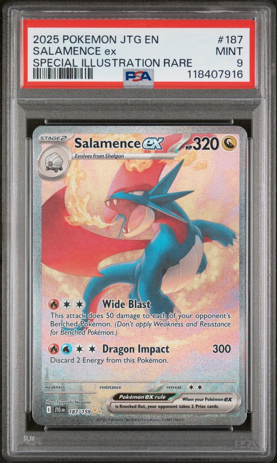 Salamence ex 187/159 Journey Together Special Illustration Rare PSA 9 MINT SIR