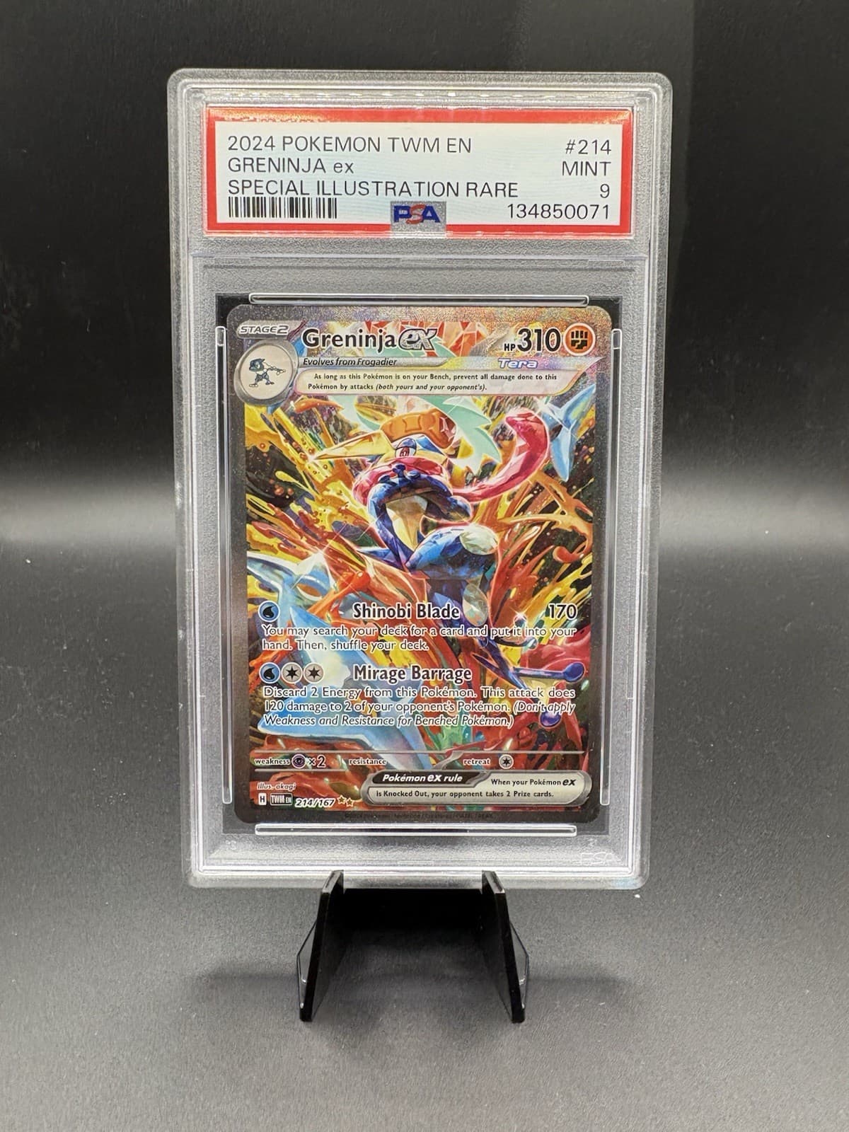 Pokemon Greninja ex #214/167 Graded PSA 9