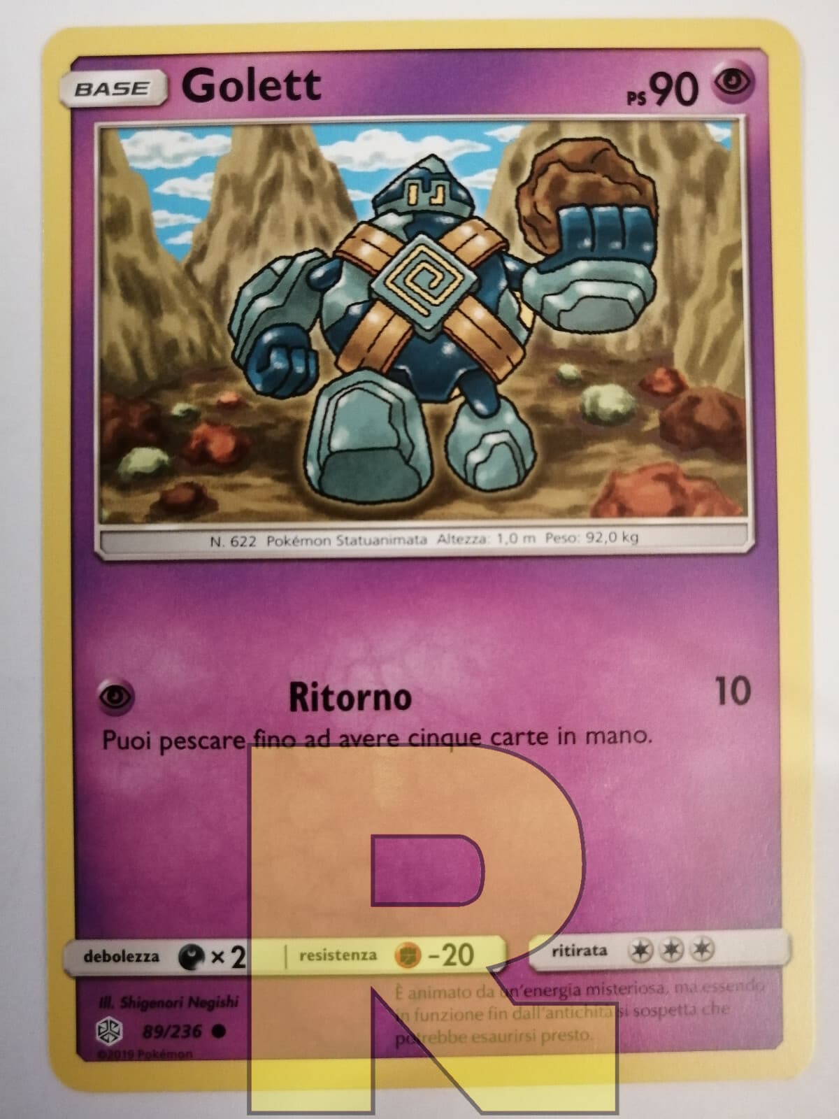 Golett ® Eclissi Cosmica ® 89/236 ® Comune ® Pokemon ® Italiano