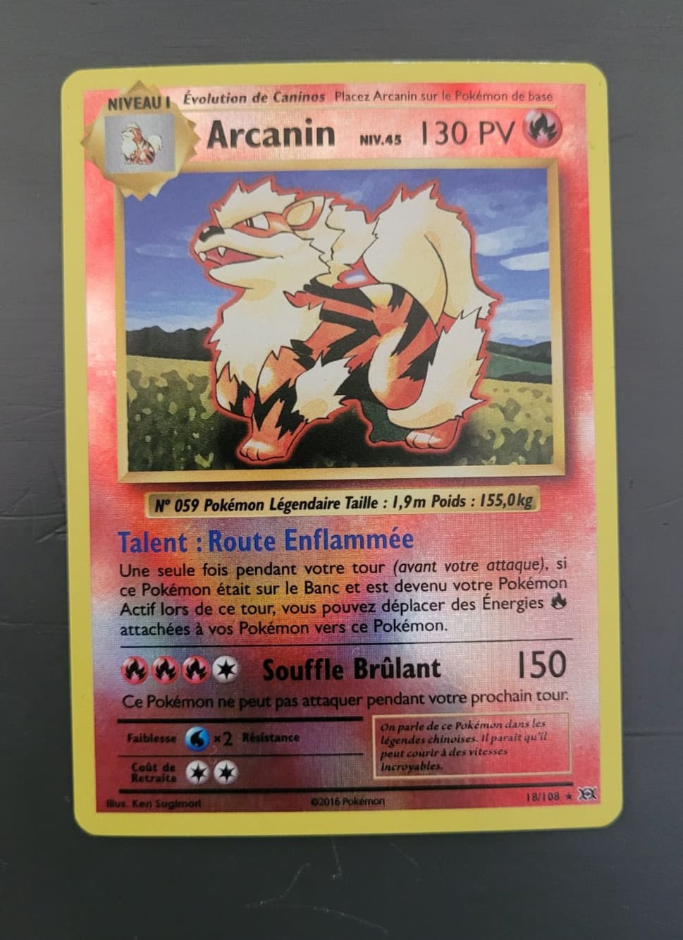 Pokémon Arcanin 18/108 Holo XY Évolutions FR