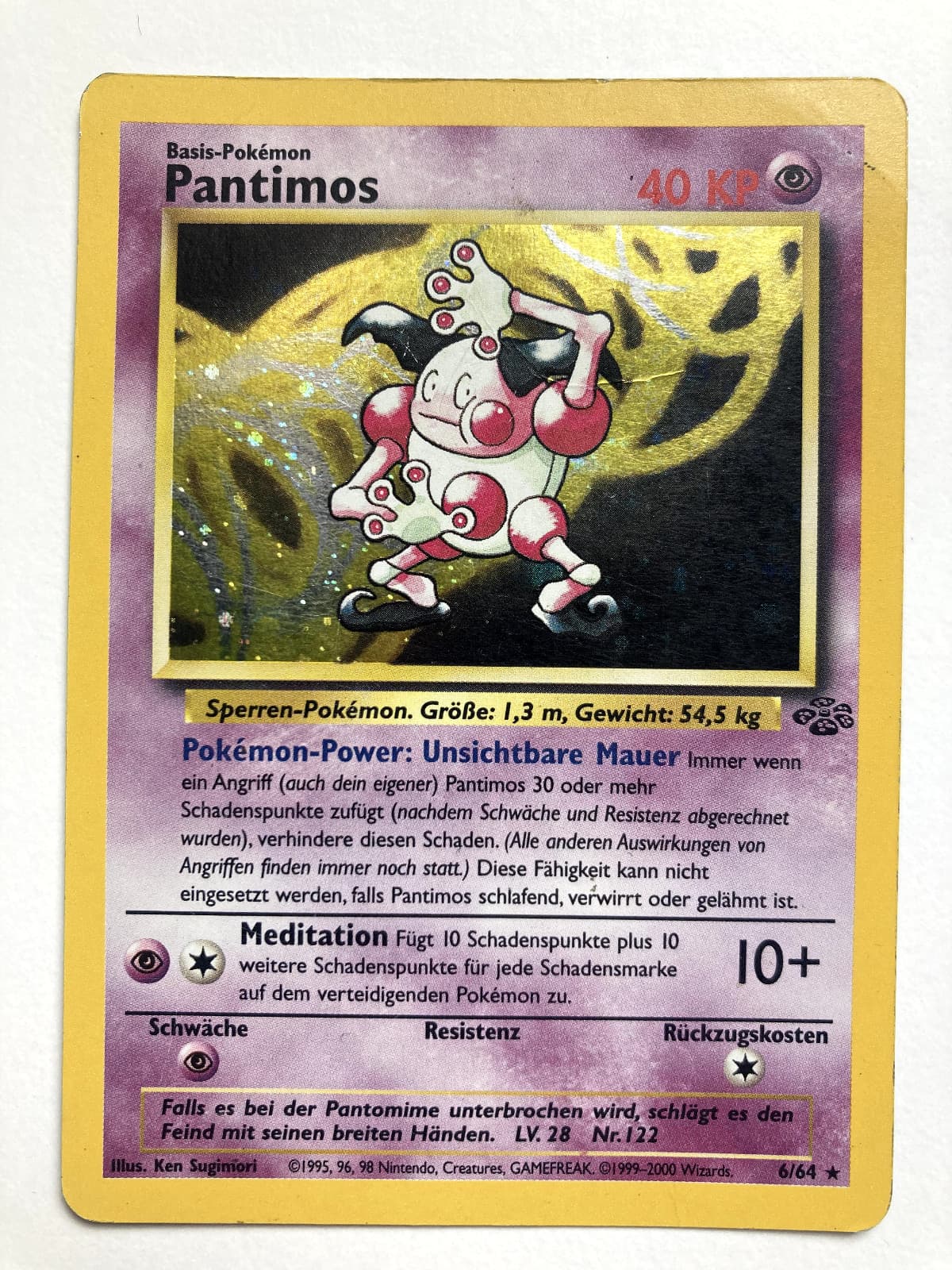 Pantimos 6/64 Holo Rare Deutsch LP Pokemon