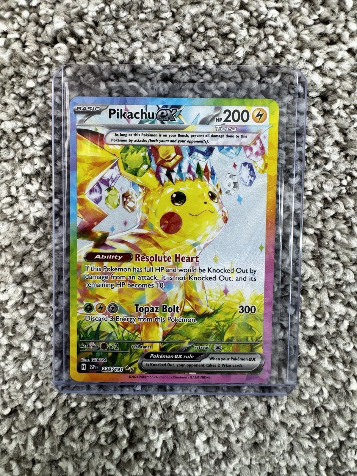 Pikachu EX Surging Sparks 238/191 Secret Illustration Rare SIR Pokemon TCG MINT