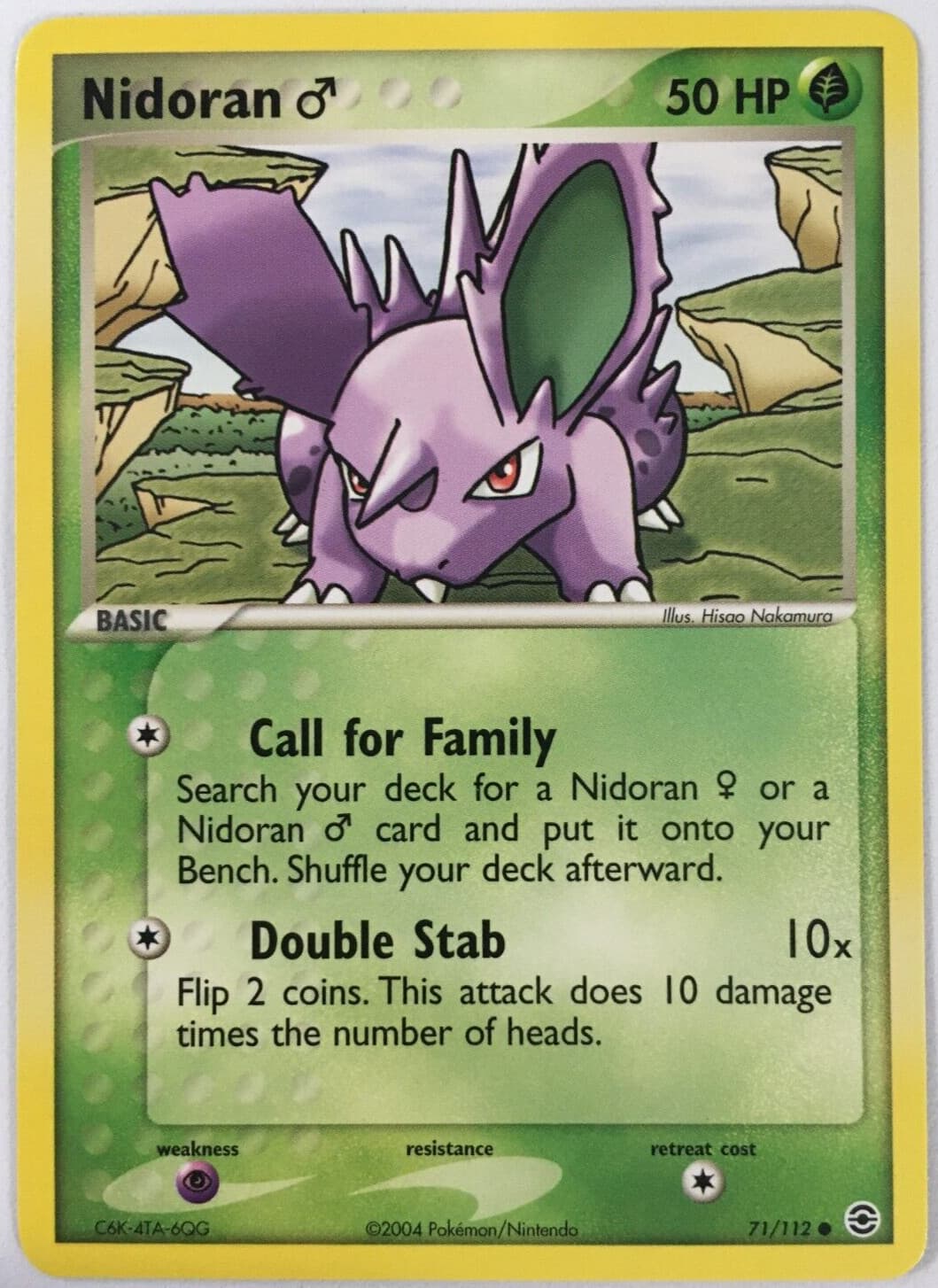 POKEMON NIDORAN 71/112 EX FIRERED & LEAFGREEN COMMON NEAR MINT