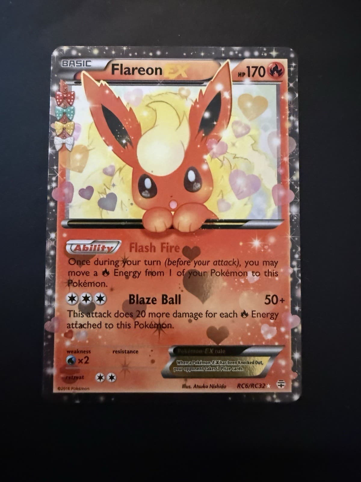 Flareon (Flamara) EX RC6/RC32 Generations Radiant Collection Pokemon Karte ENG