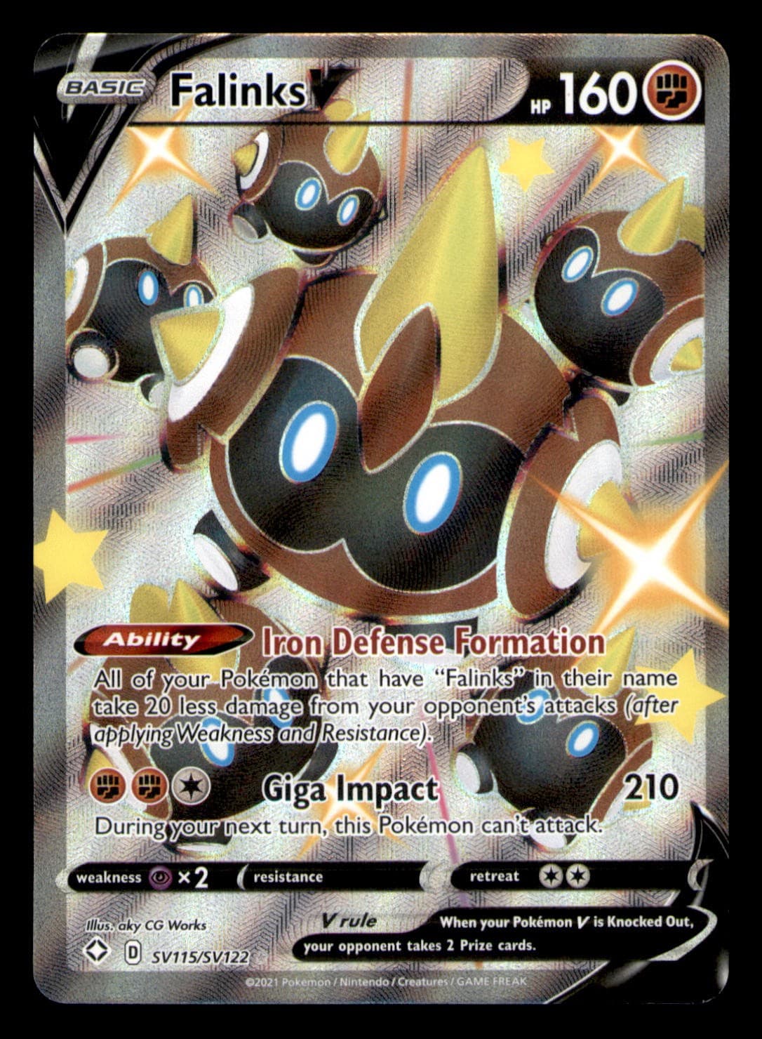 Falinks V Shiny Holo Rare Shining Fates: Shiny Vault SV115/SV122 NM
