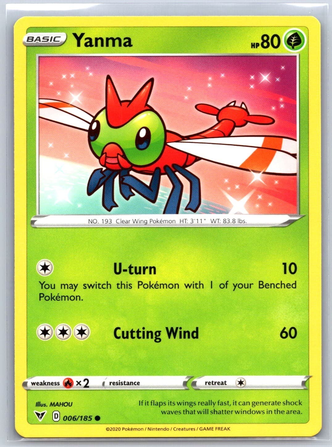 Yanma 006/185 Common Vivid Voltage Pokemon Near Mint