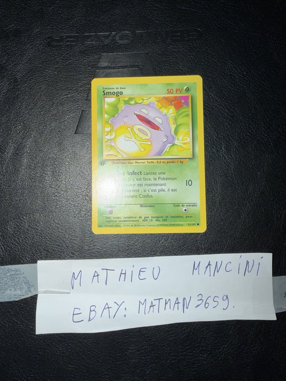 Carte Pokemon Smogo 51/102 Set de Base Edition 1 NM-Mint 🇫🇷