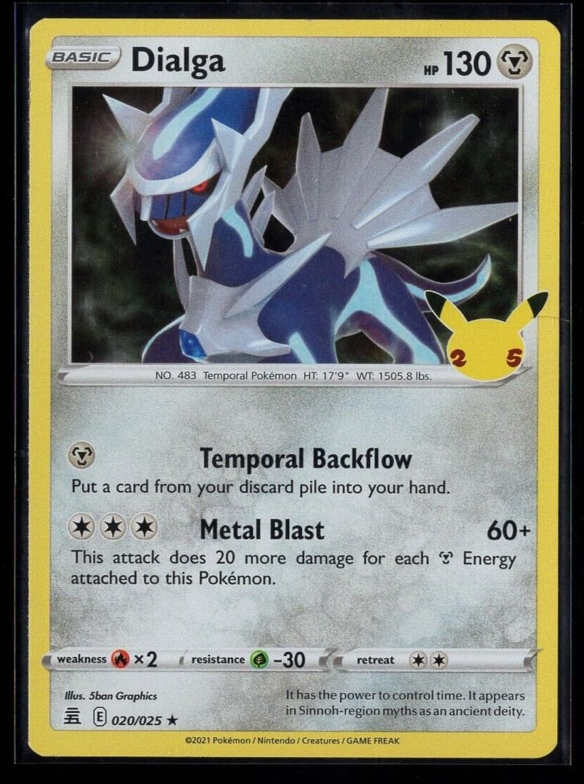 Dialga 20/25 Rare Holo Celebrations Pokémon TCG Near Mint