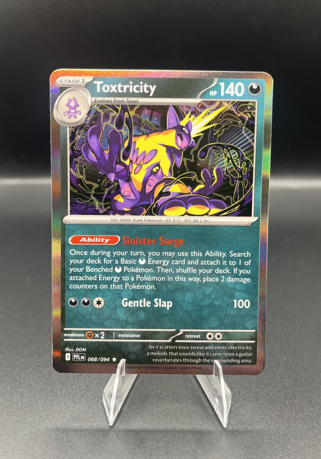 Toxtricity 68/094 Phantasmal Flames Holo Pokemon TCG