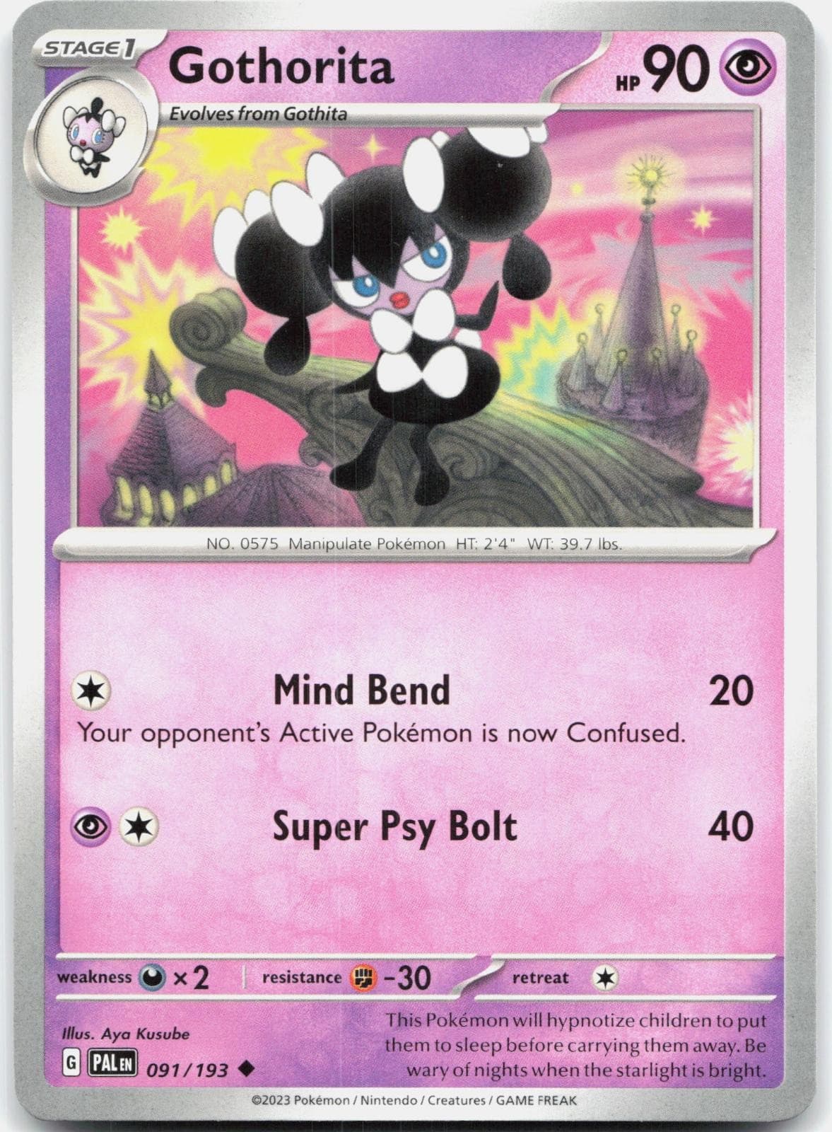 Gothorita 091/193 Uncommon Paldea Evolved Pokemon Lightly Played