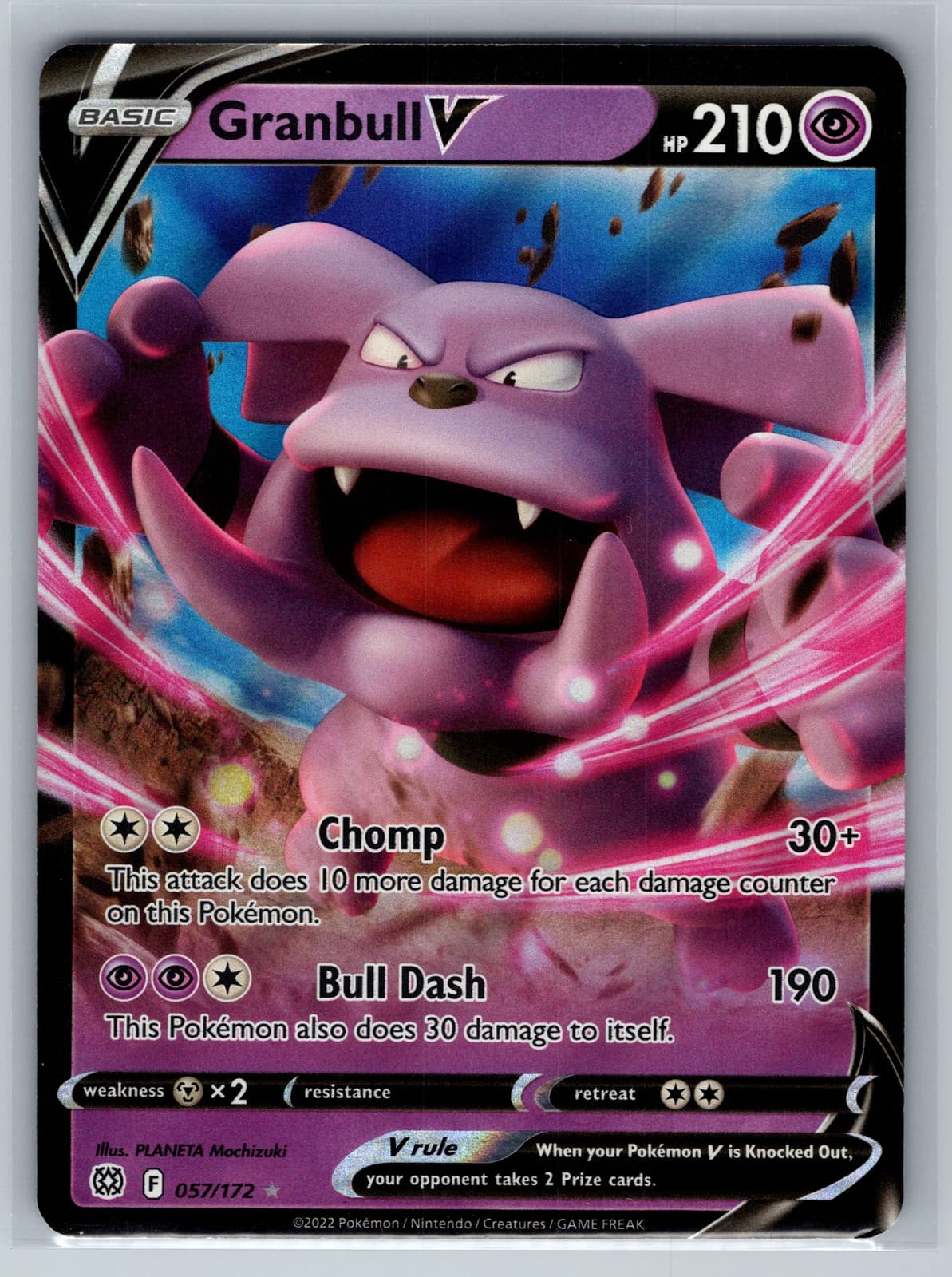 Granbull V #57/172 2022 Brilliant Stars Pokemon TCG — photo 1 of 2