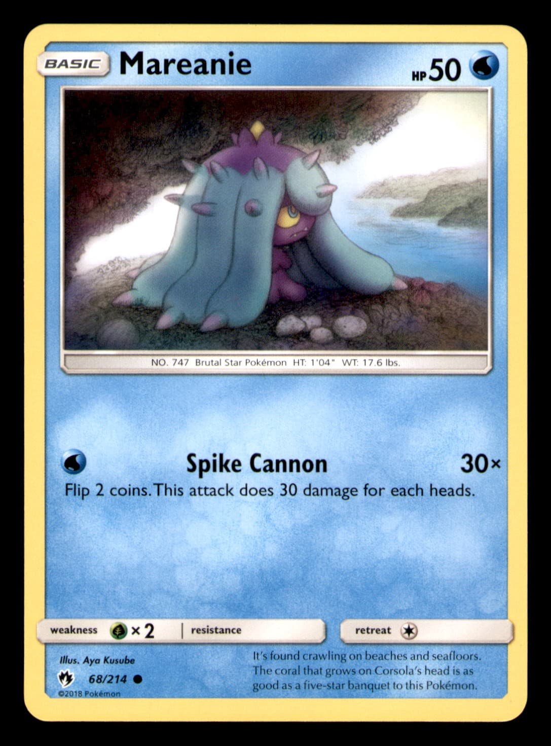 Mareanie 68/214 C LP Lost Thunder 2018 Pokemon