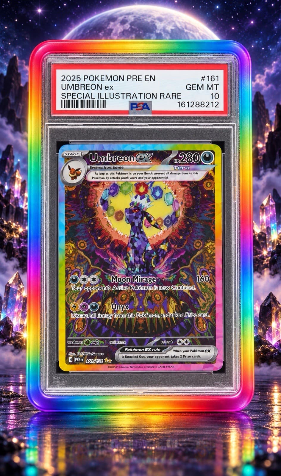 Umbreon ex 161/131 Sv: Prismatic Evolutions SIR PSA 10