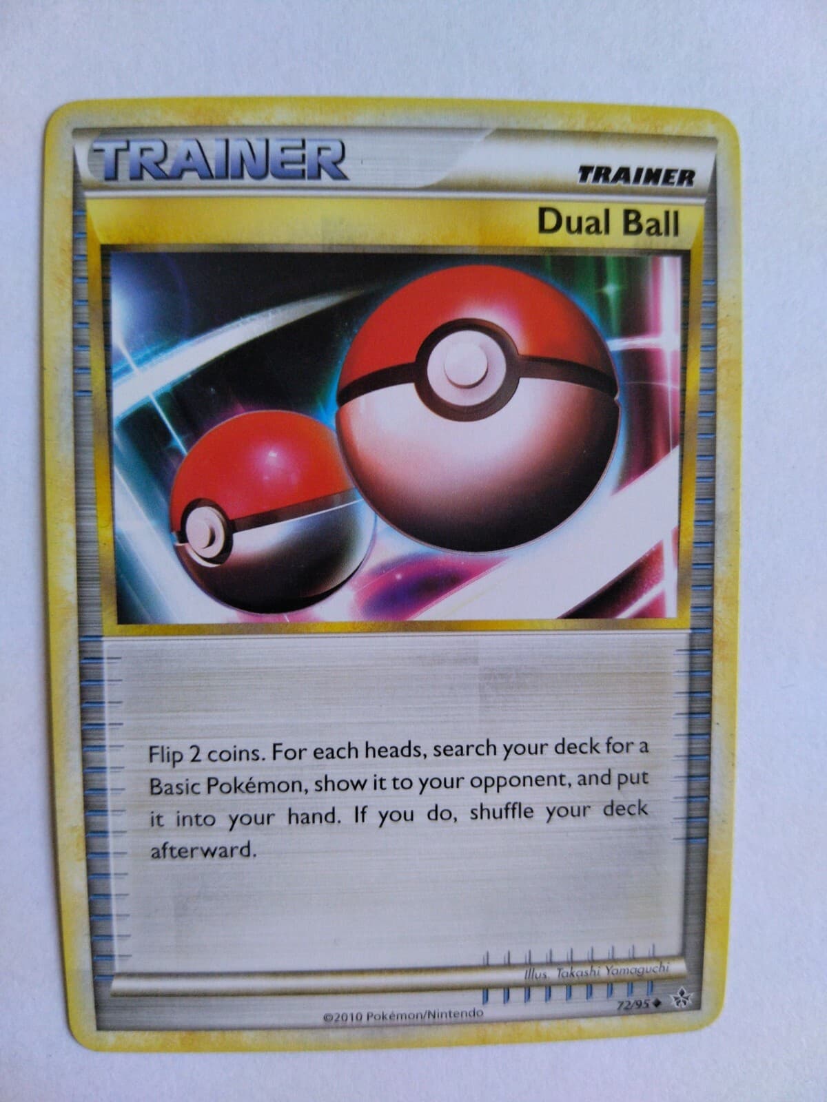 Dual Ball Trainer 72/95 Pokemon HS Unleashed Regular Uncommon