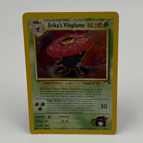 Pokemon Card Gym Heroes Erika's Vileplume 5/132 Unlimited Holo Rare LP