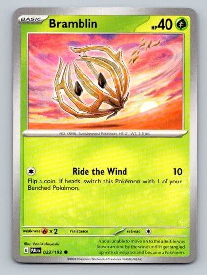 2023 Pokemon Card Paldea Evolved Bramblin 22/193