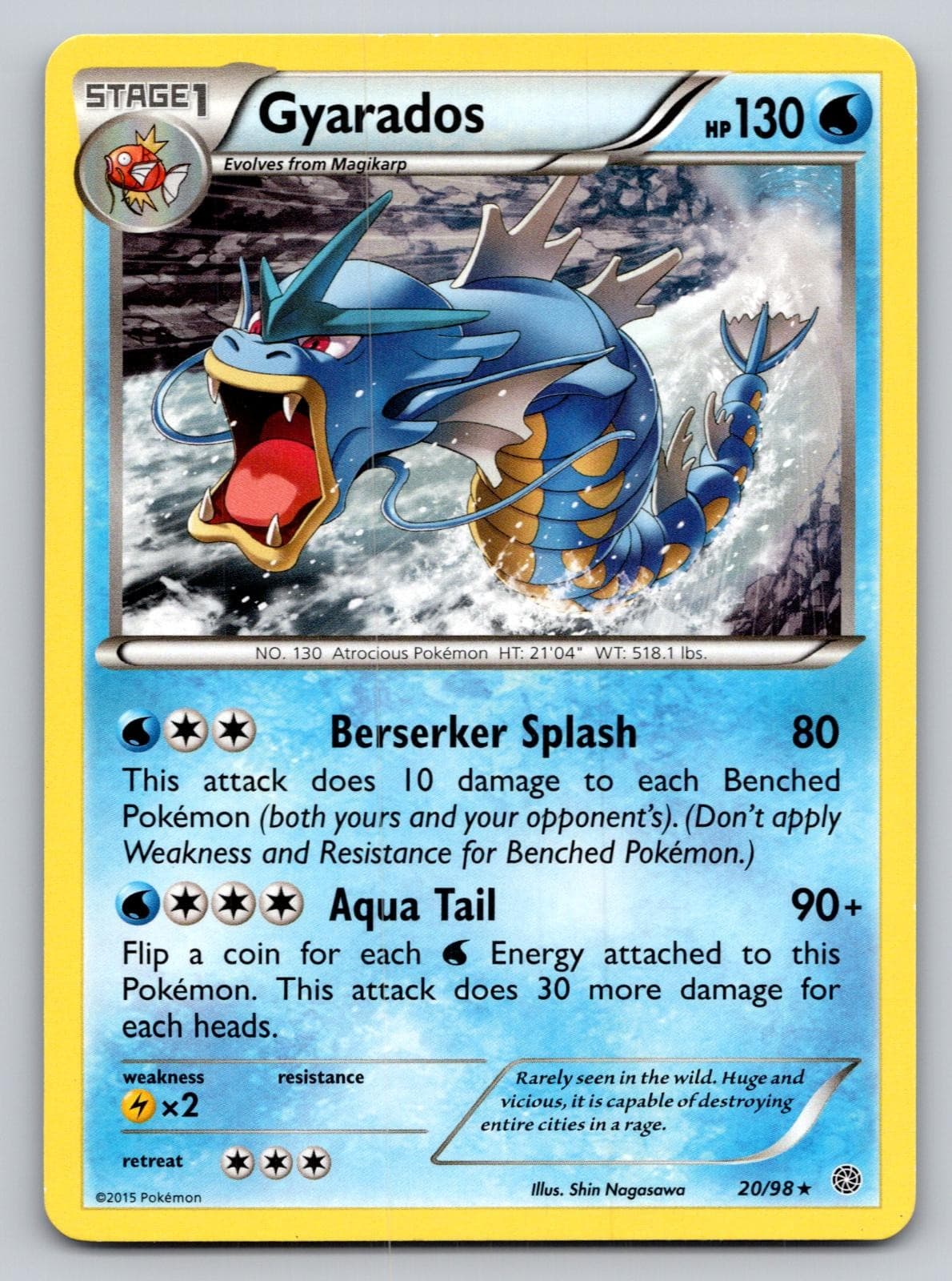 Pokemon Gyarados 20/98 Rare Ancient Origins MP