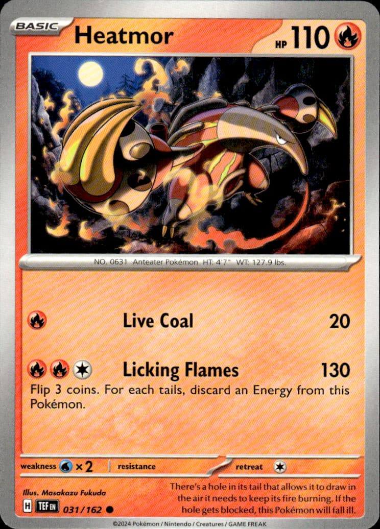Heatmor Temporal Forces 031/162 Common Pokémon — English Near Mint