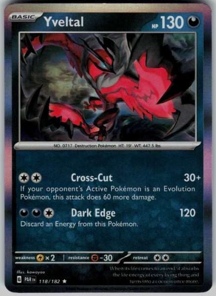 Yveltal 118/182 Paradox Rift Ultra Rare Holo NM Pokemon TCG