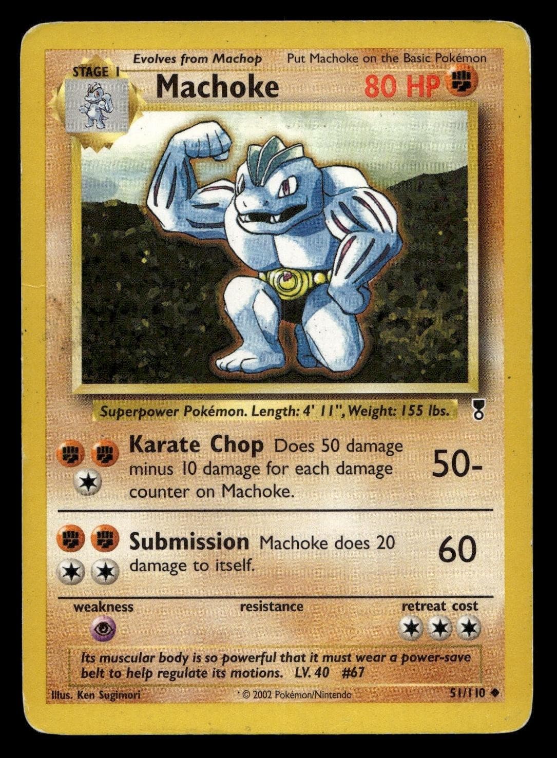 MACHOKE 51/110 UNCOMMON LEGENDARY COLLECTION POKEMON HEAVILY PLAYED