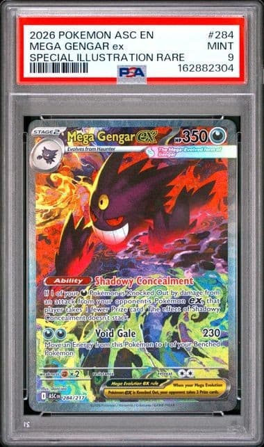 Pokémon 2026 Mega Gengar ex 284/217 SIR Ascended Heroes PSA 9