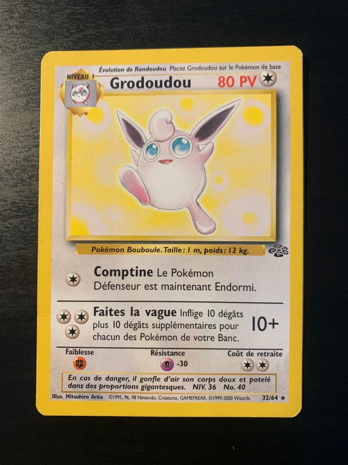 Carte Pokémon : Grodoudou 32/64 Edition 2 Jungle Wizards Française