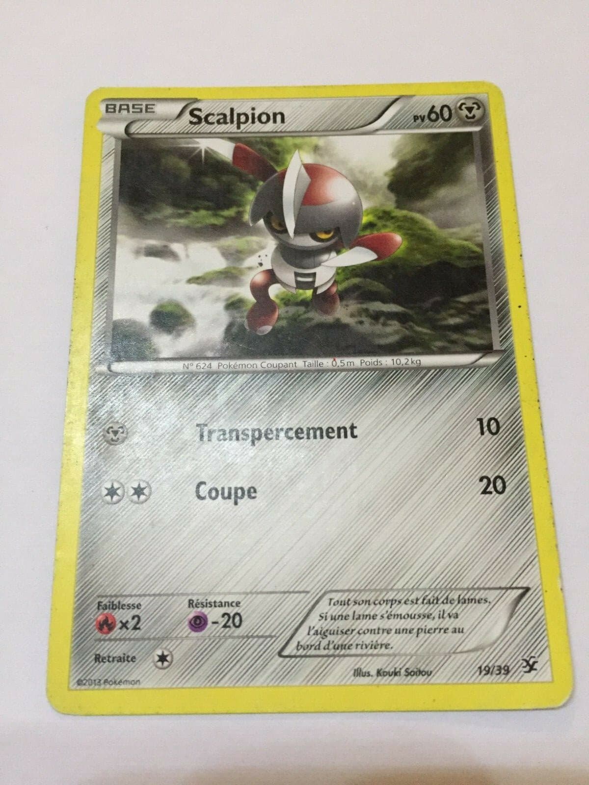 Carte Pokemon scalpion 19/39 XY Bienvenue à Kalos