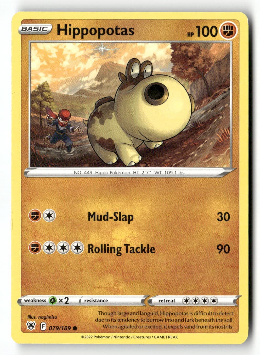 Hippopotas 079/189 Common Astral Radiance Pokemon Lightly Played