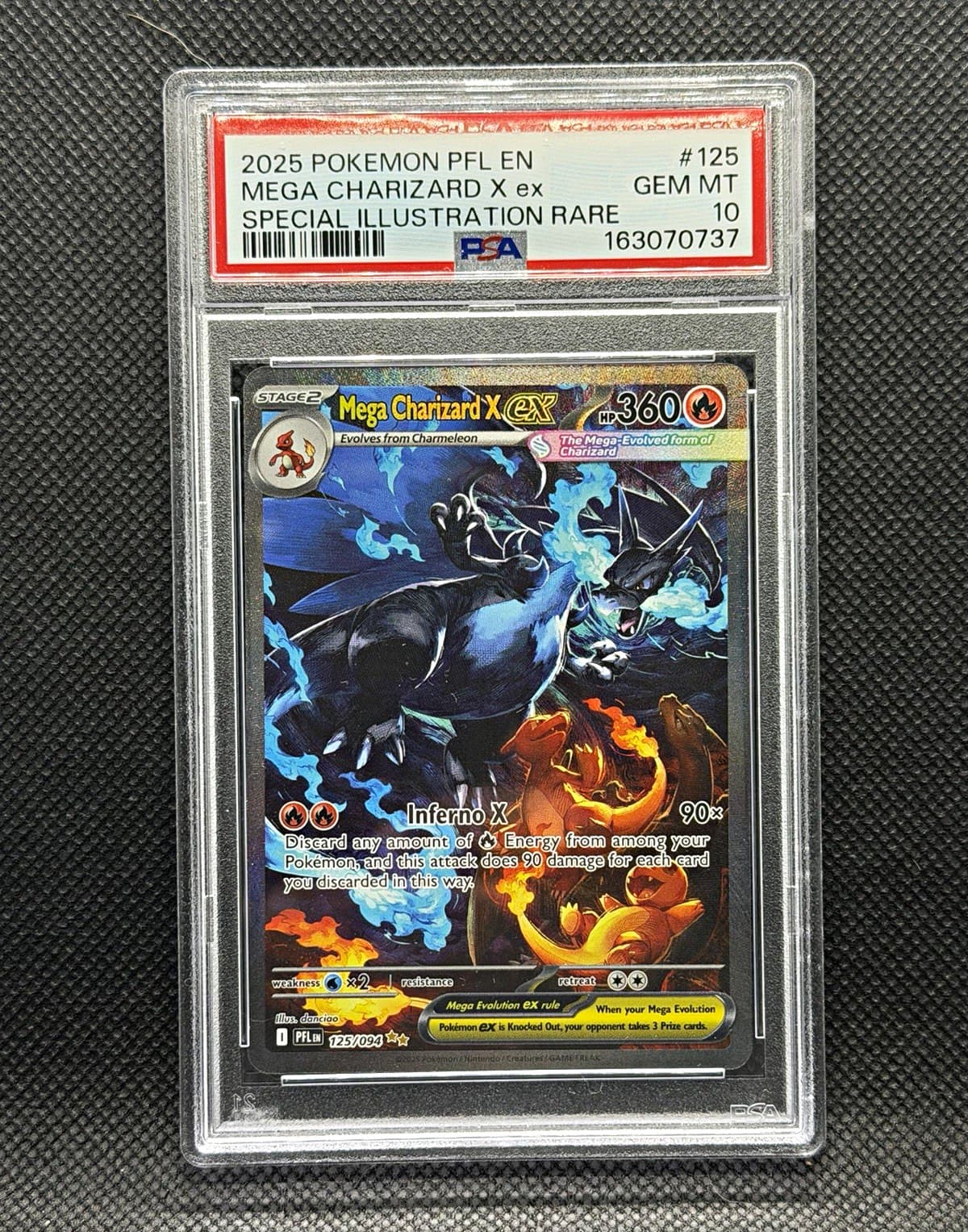 Mega Charizard X ex Special Illustration Rare 125/094 PSA 10