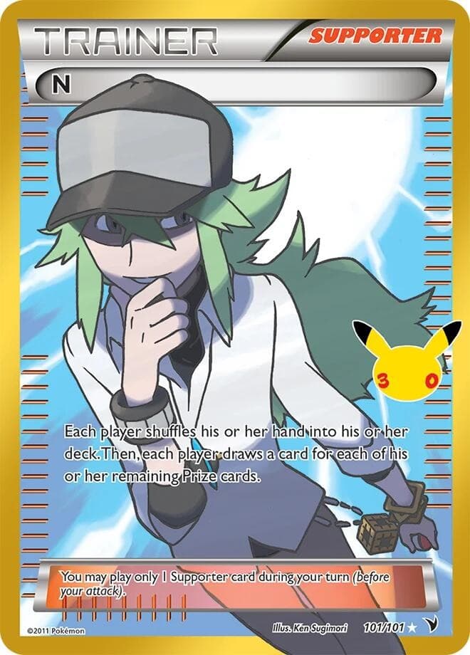 Pokemon N 101/101 ME: 30th Celebration Classic Collection Full Art Supporter NM