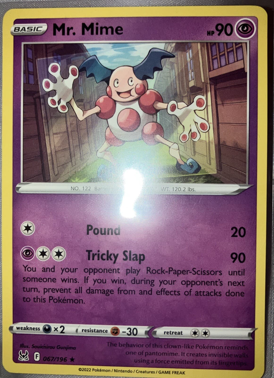 Pokemon 2022 Sword & Shield Lost Origin Mr Mime Card 67/196 Base Set