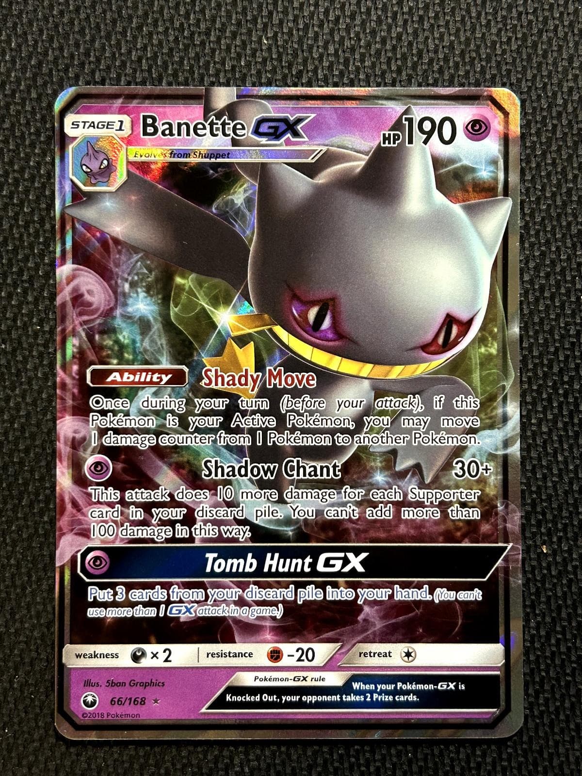 Banette GX 66/168 Holo GX Rare Celestial Storm Pokemon Lightly Played