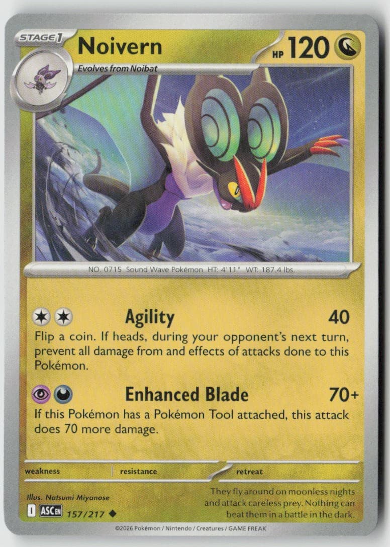 Pokemon Ascended Heroes Noivern 157/217