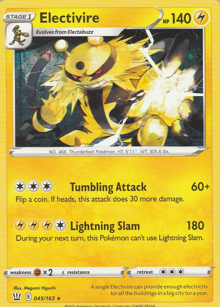 Electivire 45/163 Pokemon Battles Styles