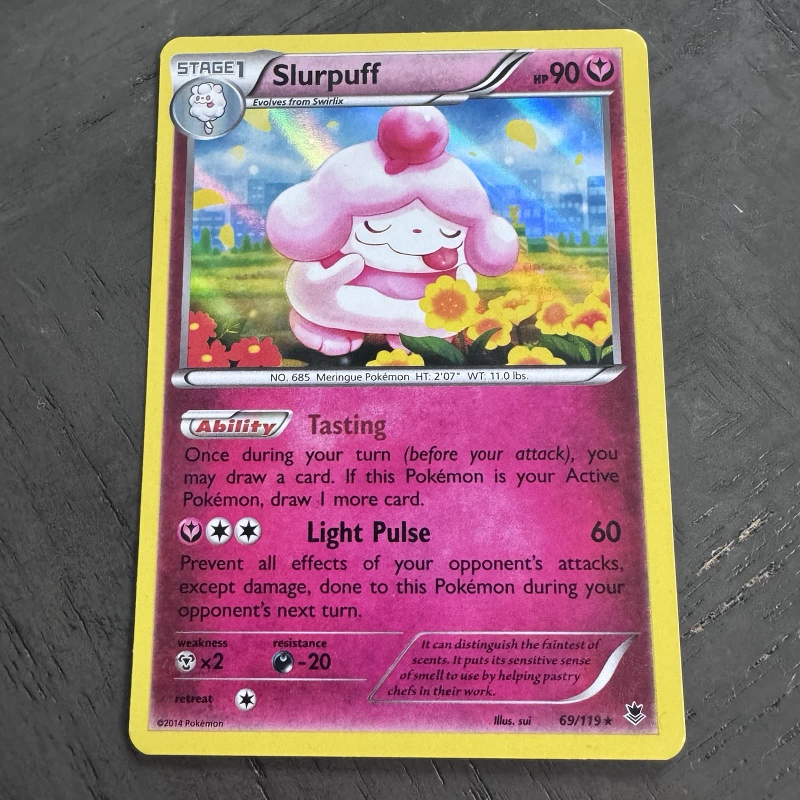 Slurpuff 69/119 - XY Phantom Forces Holo Rare Fairy Cute Pokemon