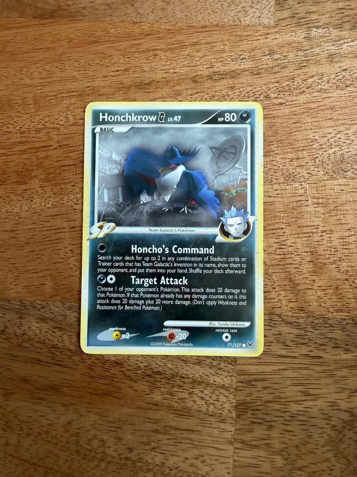 Honchkrow G 77/127 Common Platinum Pokemon LP
