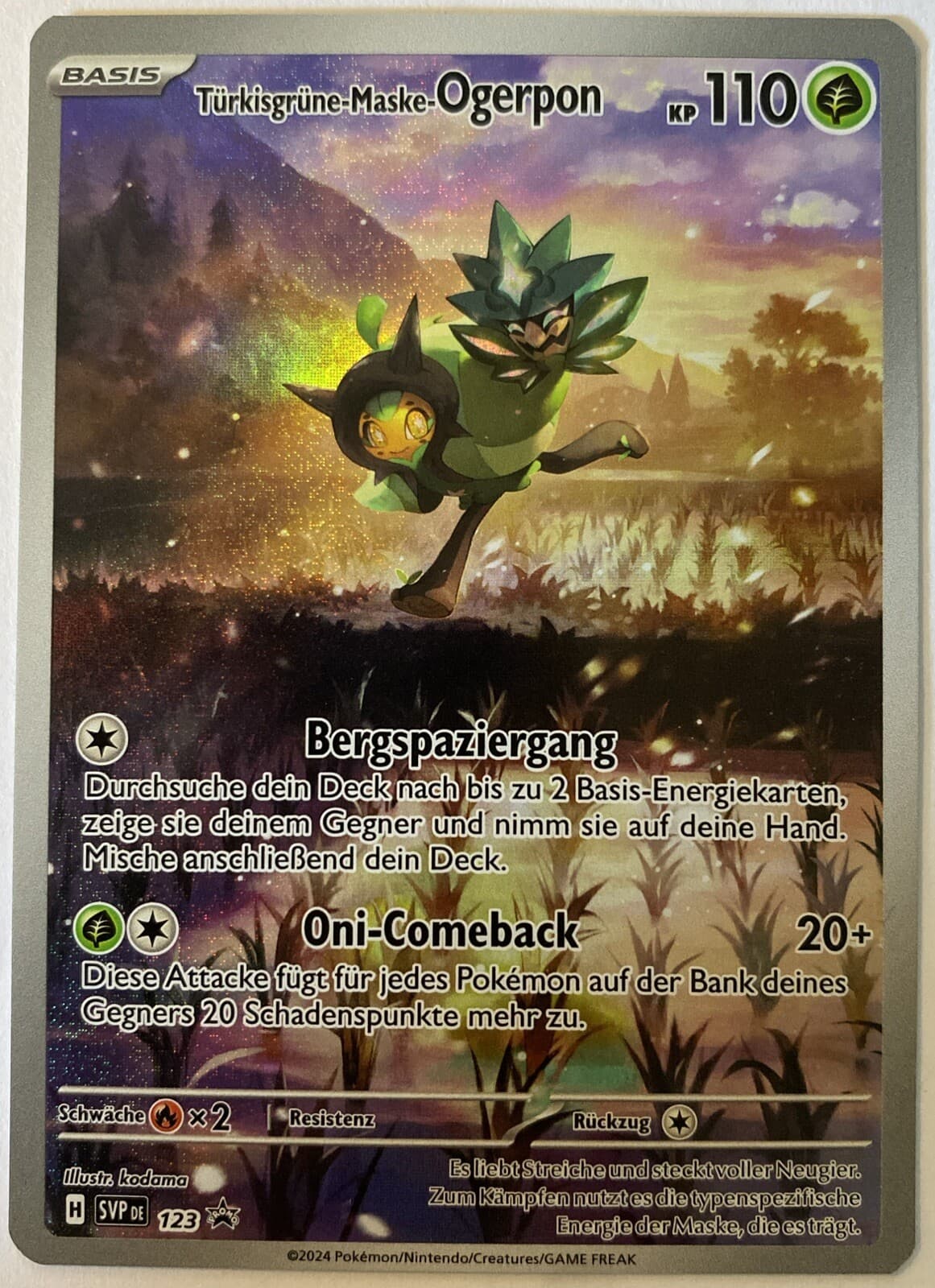 Pokemon Türkisgrüne-Maske-Ogerpon AR | Deutsch SVP DE 123 Promo | Near Mint
