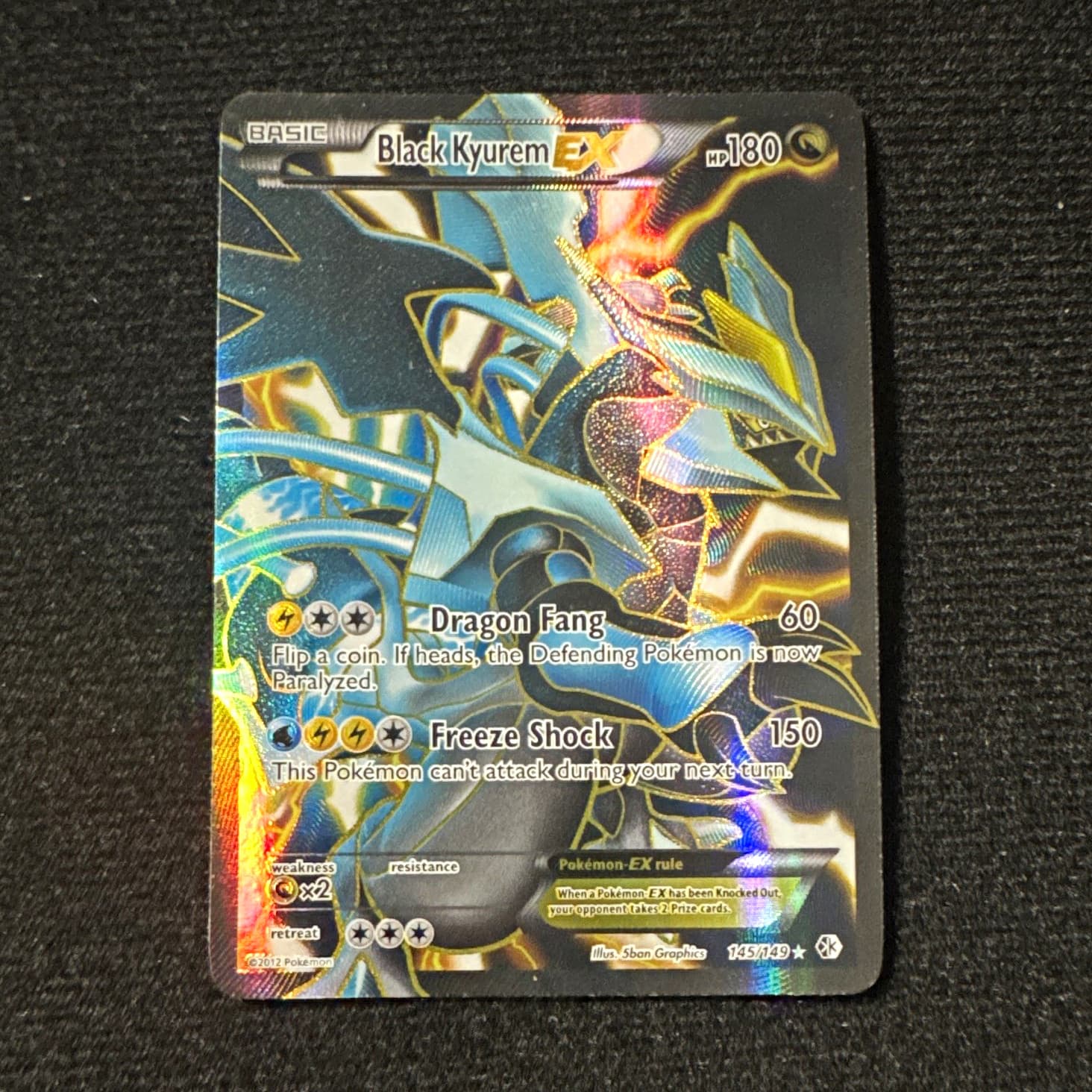 The Pokémon Company Black Kyurem EX 145/149 Boundaries Crossed Full Art Holo