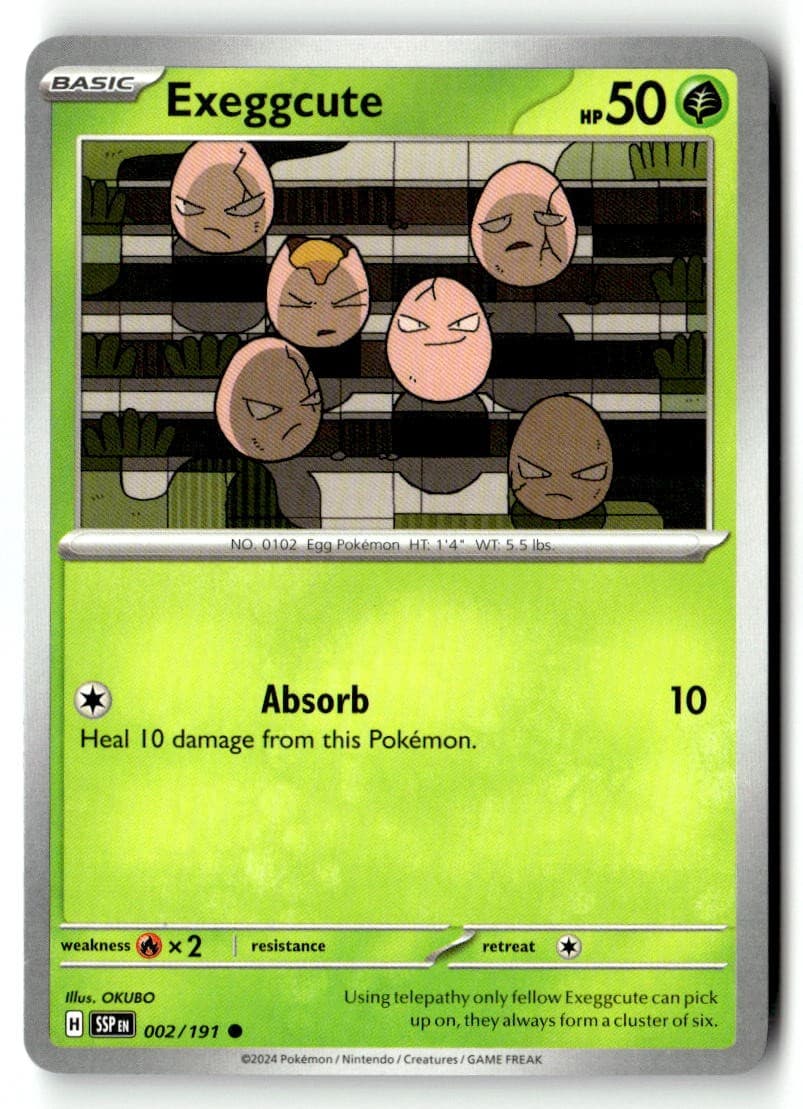 EXEGGCUTE 002/191 C POKEMON SURGING SPARKS NM OKUBO