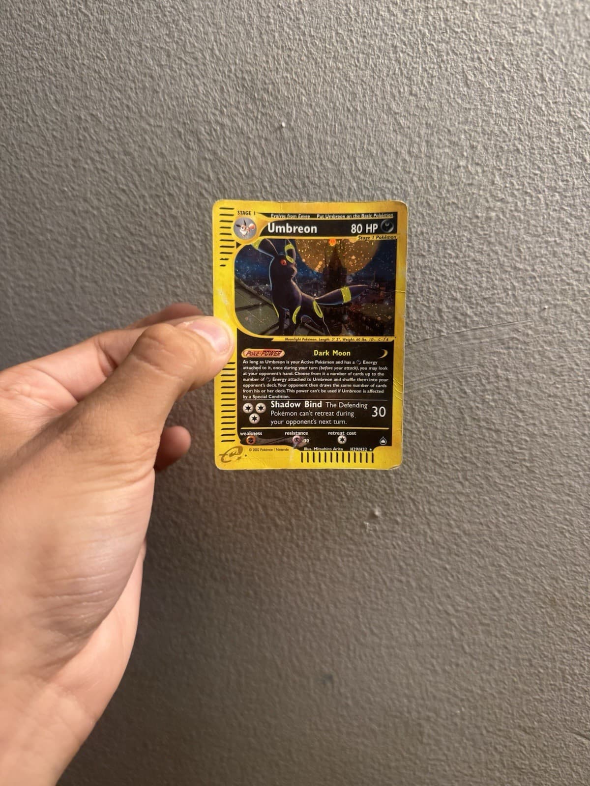 2002 Pokemon Aquapolis #H29/H32 Umbreon Holo HP