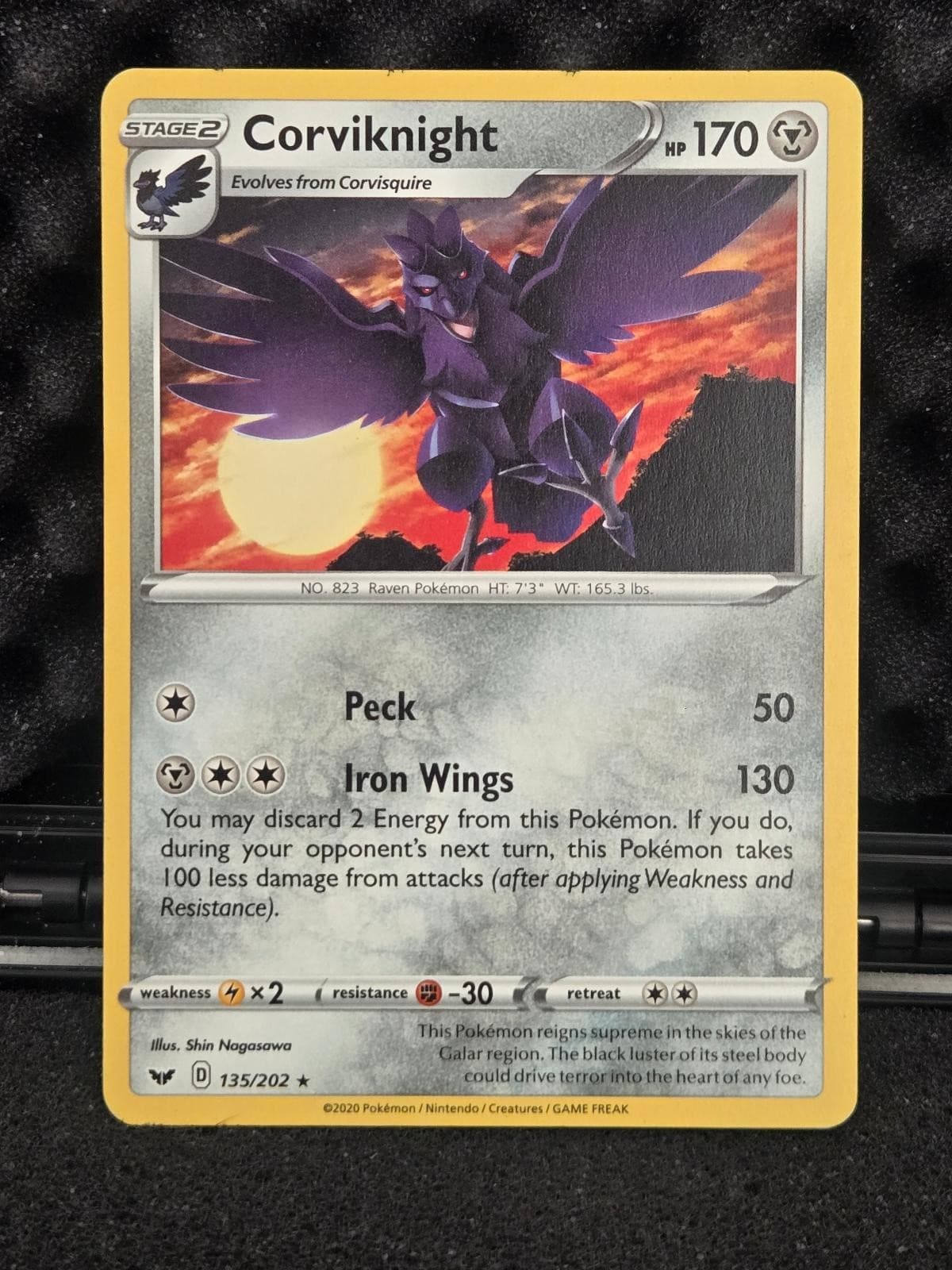 Corviknight 135/202 Rare Sword & Shield Pokemon Lightly Played