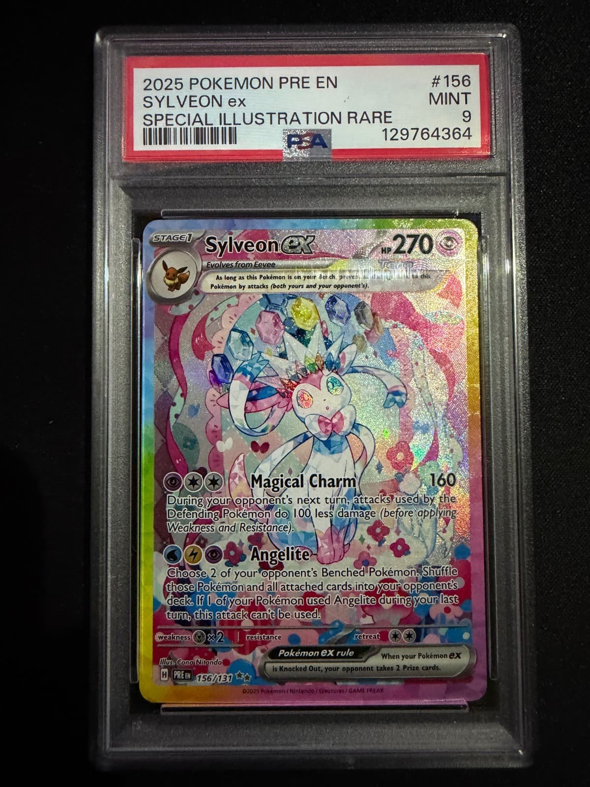 PSA 9 Sylveon ex Special Illustration Rare Prismatic Evolutions PRE EN 156/131