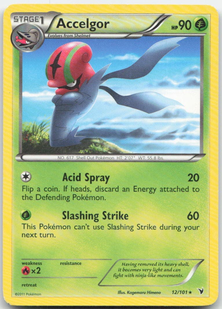 Accelgor 12/101 Rare Noble Victories Pokemon Moderately Played