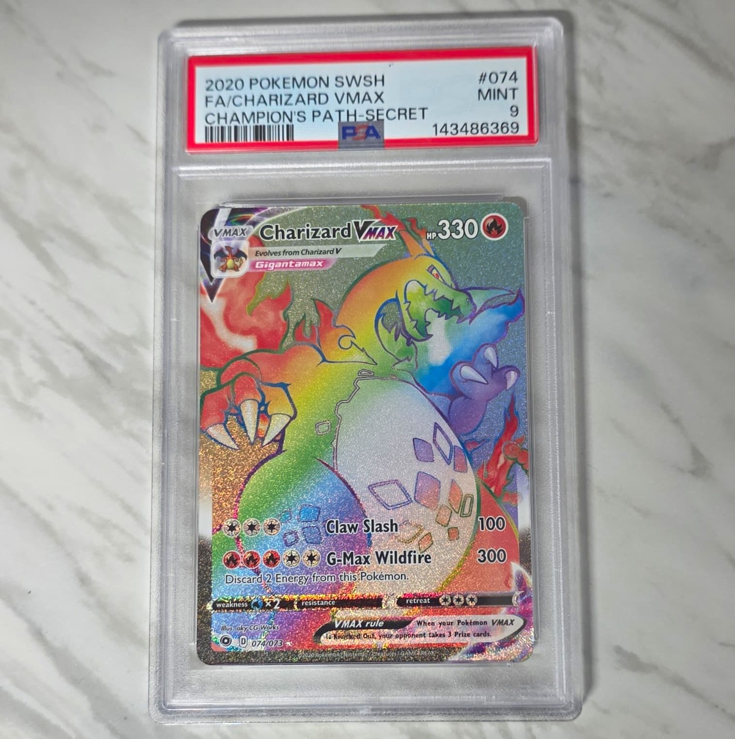 The Pokémon Company Charizard VMAX 074/073 Champion's Path Full Art Holo PSA 9